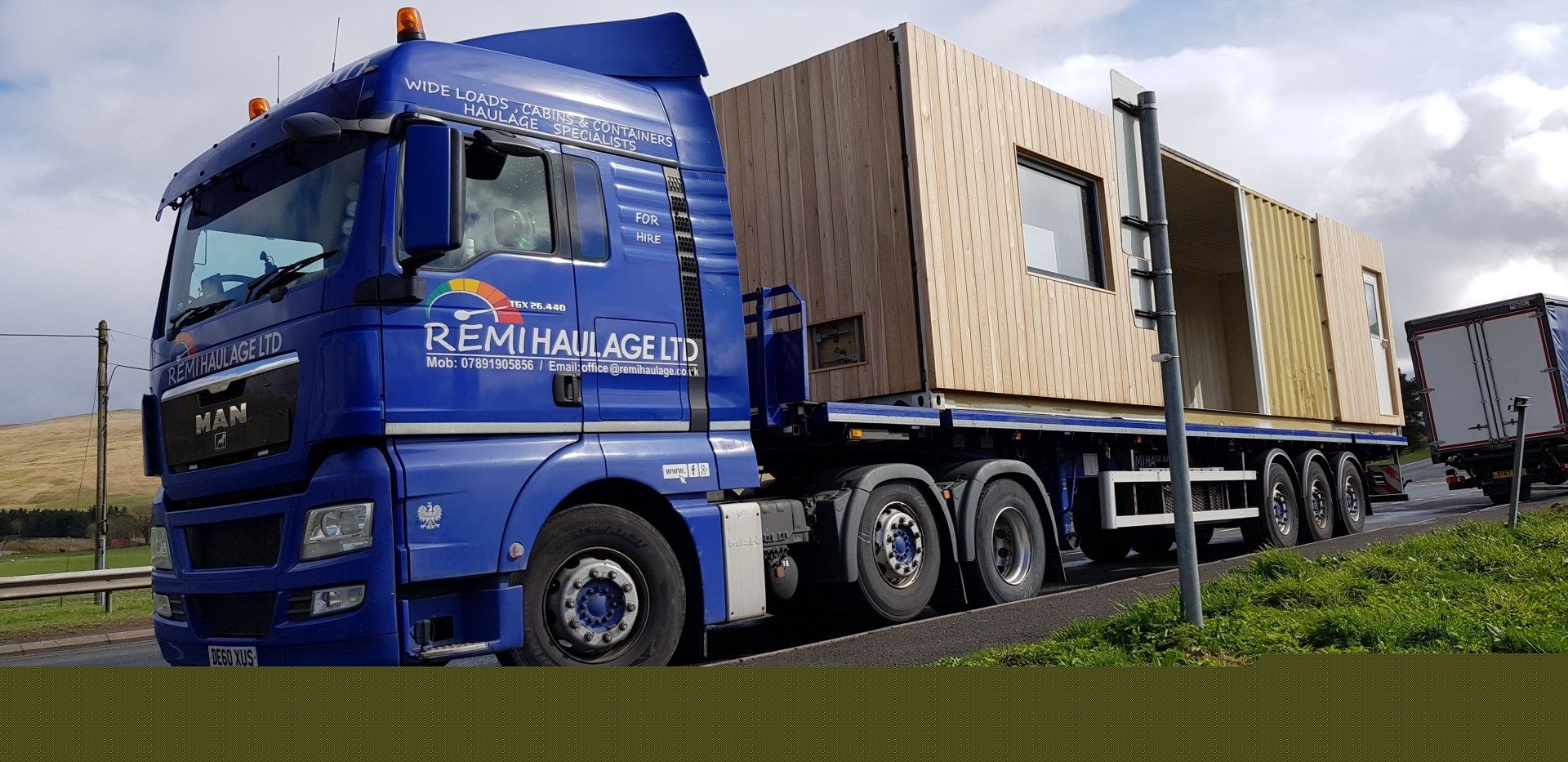Modular timber building in transport